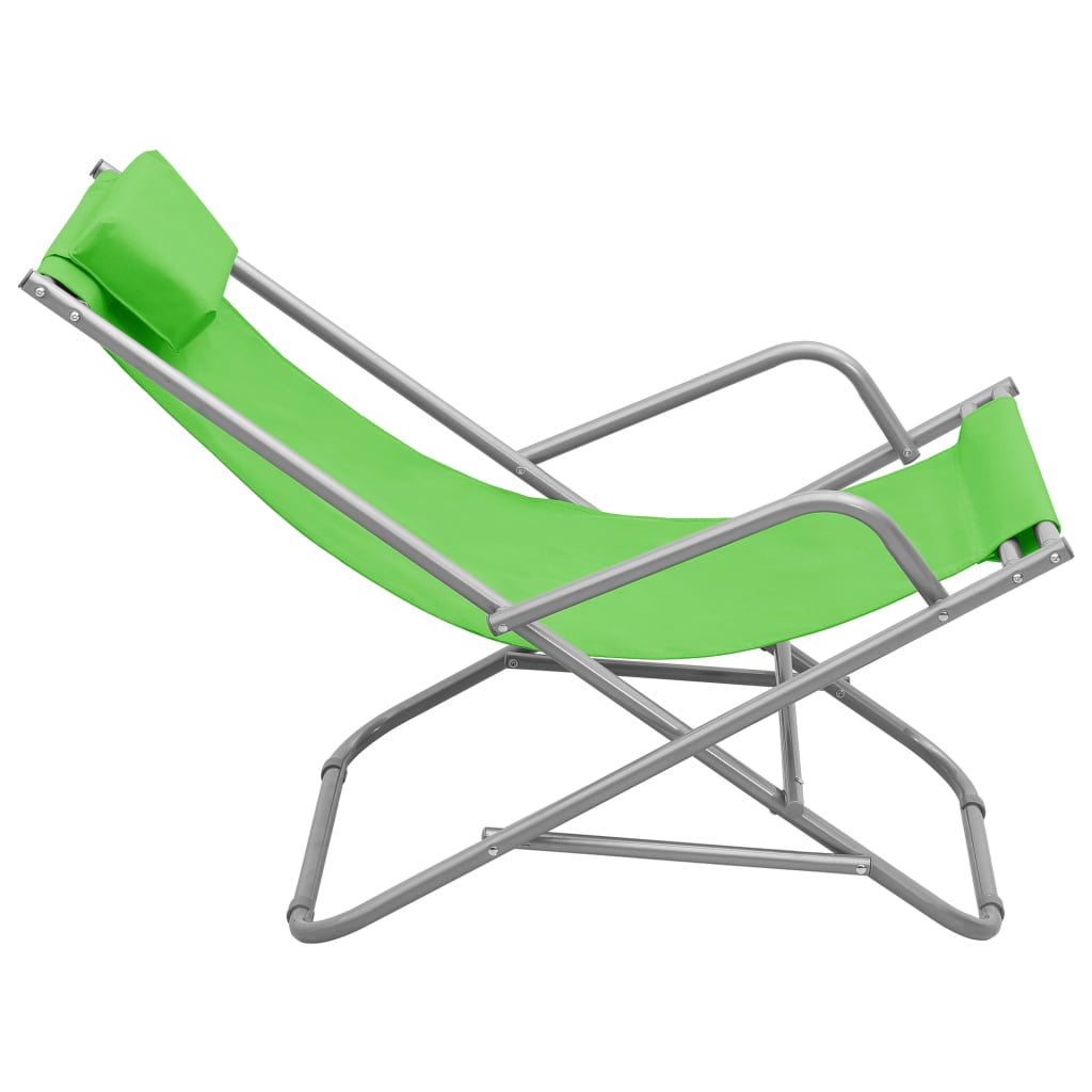 Rocking Chair | Set of 2 | Green | Powder-coated steel, PVC | Standard