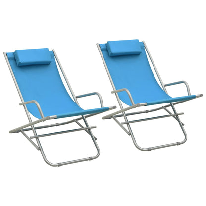 Rocking Chair | Set of 2 | Steel Blue | Powder-coated steel, PVC