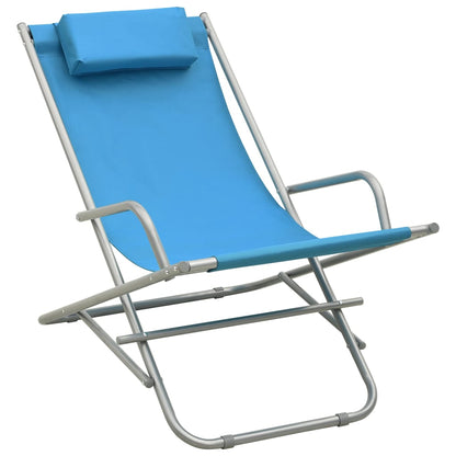 Rocking Chair | Set of 2 | Steel Blue | Powder-coated steel, PVC