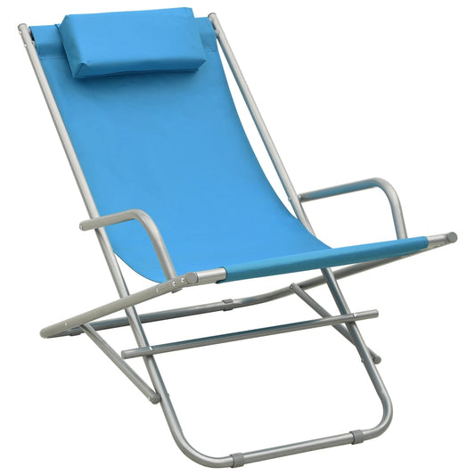 Rocking Chair | Set of 2 | Steel Blue | Powder-coated steel, PVC
