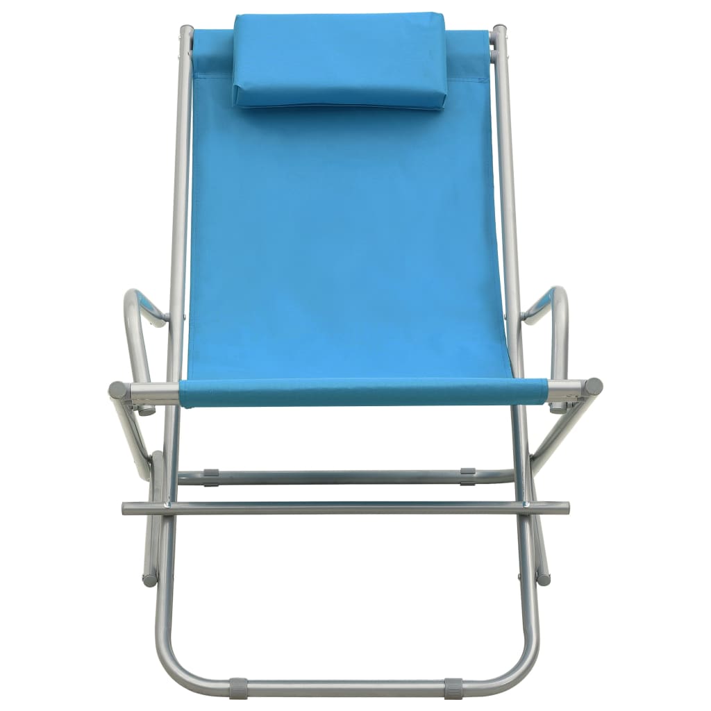 Rocking Chair | Set of 2 | Steel Blue | Powder-coated steel, PVC