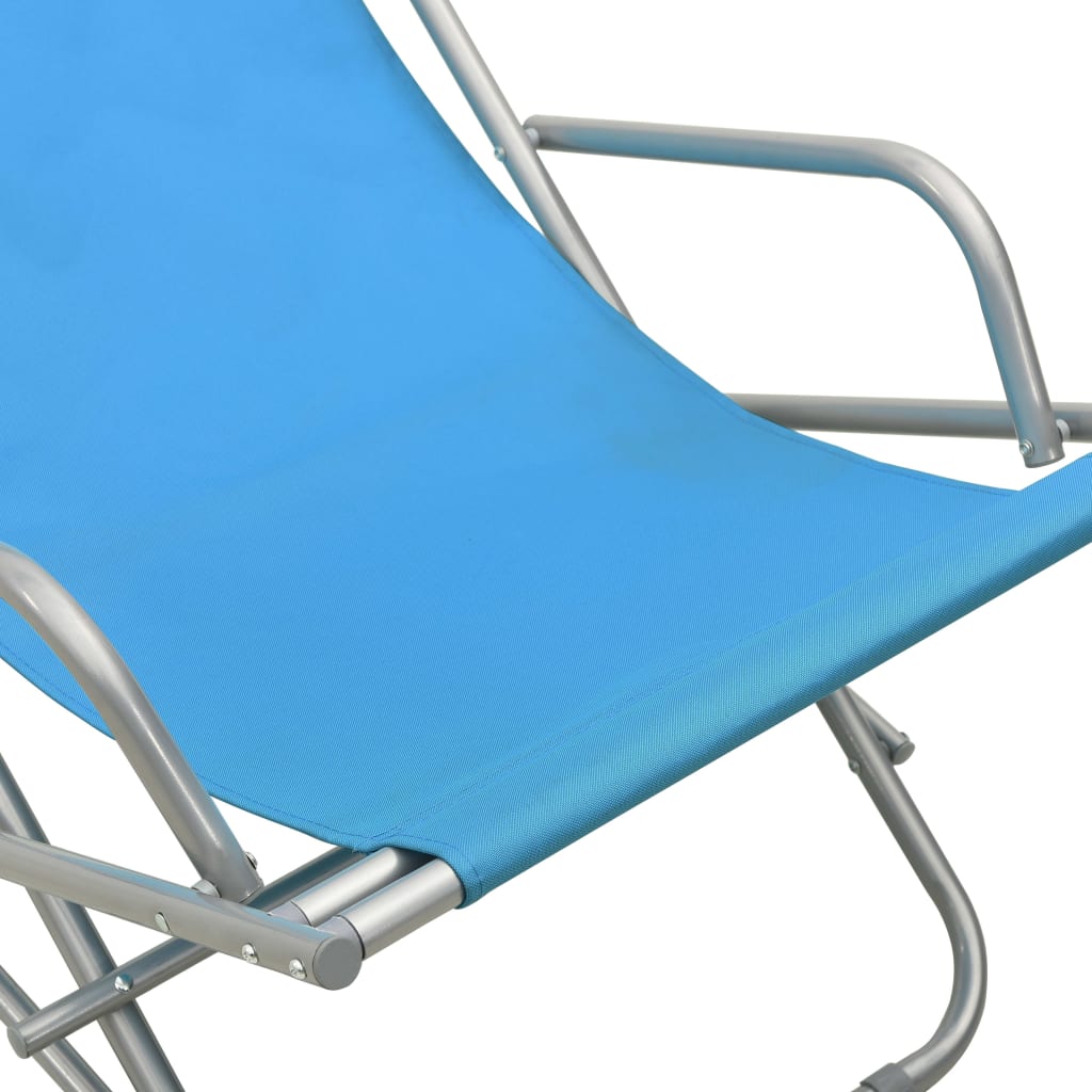 Rocking Chair | Set of 2 | Steel Blue | Powder-coated steel, PVC