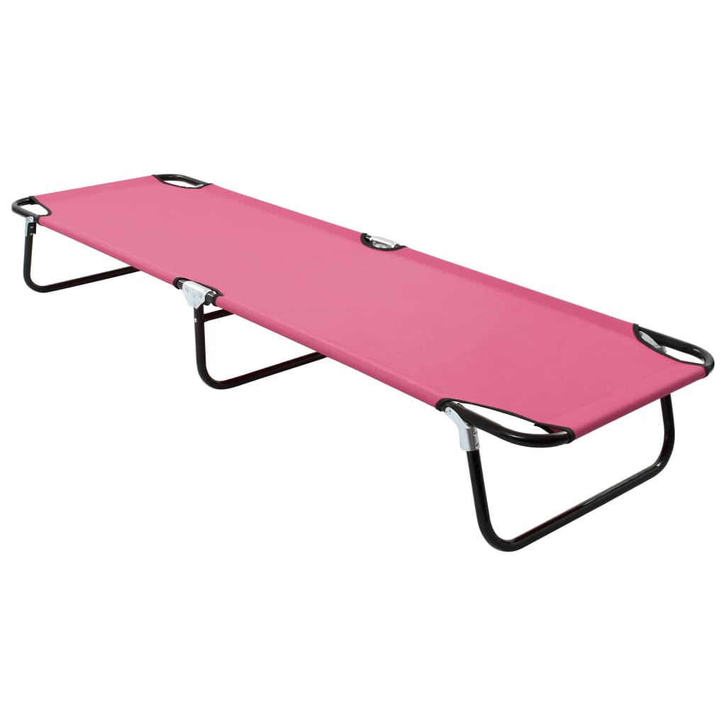 Sun Lounger | Pink | Powder-coated steel | Large | Foldable