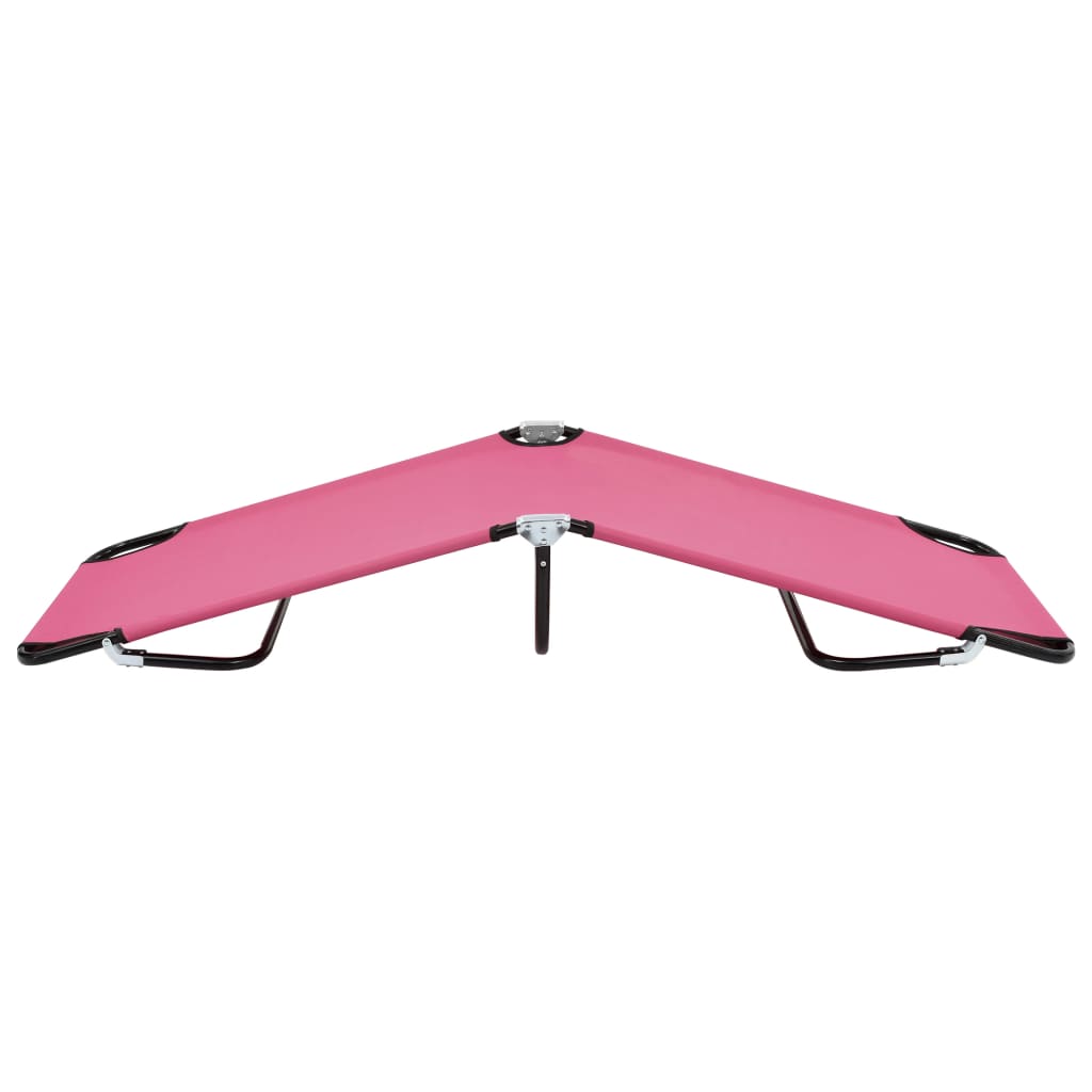 Sun Lounger | Pink | Powder-coated steel | Large | Foldable