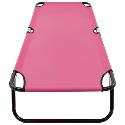 Sun Lounger | Pink | Powder-coated steel | Large | Foldable