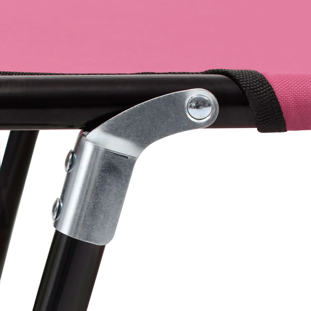 Sun Lounger | Pink | Powder-coated steel | Large | Foldable