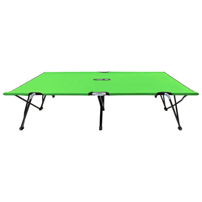 Sun Lounger | Green | 600 D Polyester, Powder-coated Steel | Double