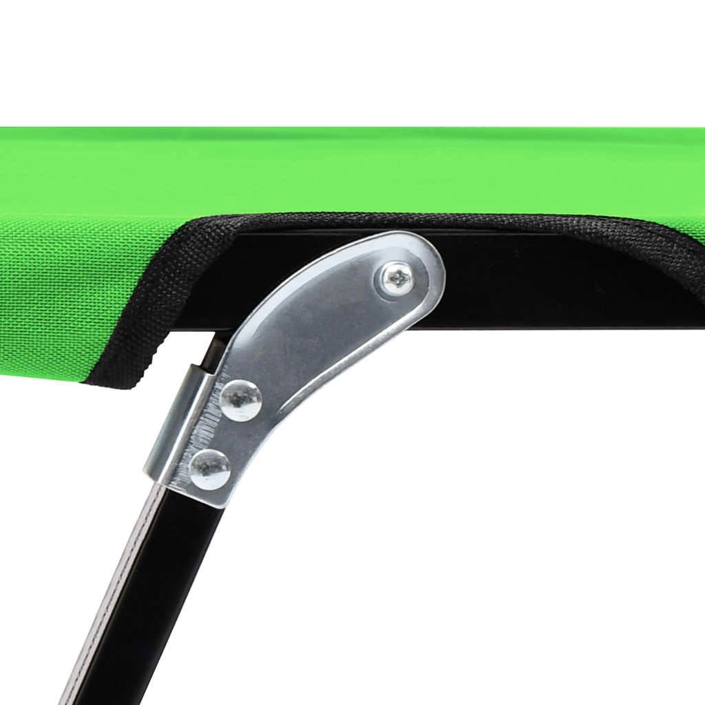 Sun Lounger | Green | 600 D Polyester, Powder-coated Steel | Double