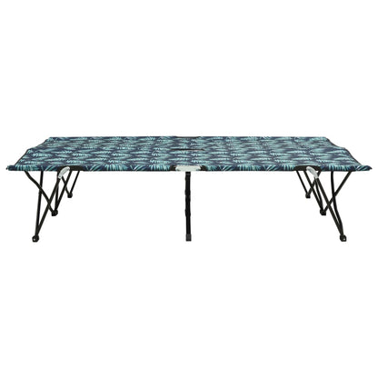 Two Person Folding Sun Lounger Leaf Print Steel