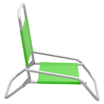 Beach Chair | Set of 2 | Green | Oxford fabric with PE coating, steel