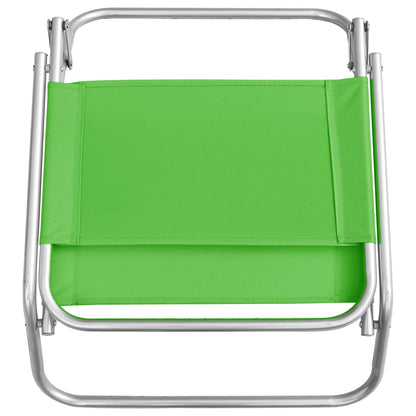 Beach Chair | Set of 2 | Green | Oxford fabric with PE coating, steel