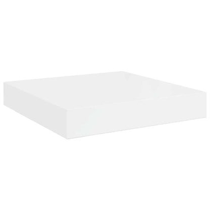 Floating Wall Shelf High Gloss White 23x23.5x3.8 cm MDF
