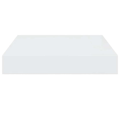 Floating Wall Shelf High Gloss White 23x23.5x3.8 cm MDF