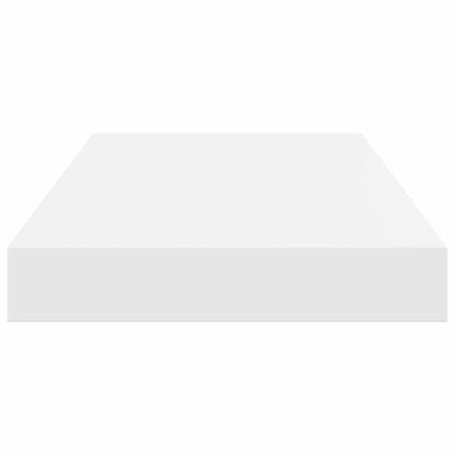 Floating Wall Shelves 2 pcs High Gloss White 40x23.5x3.8 cm MDF
