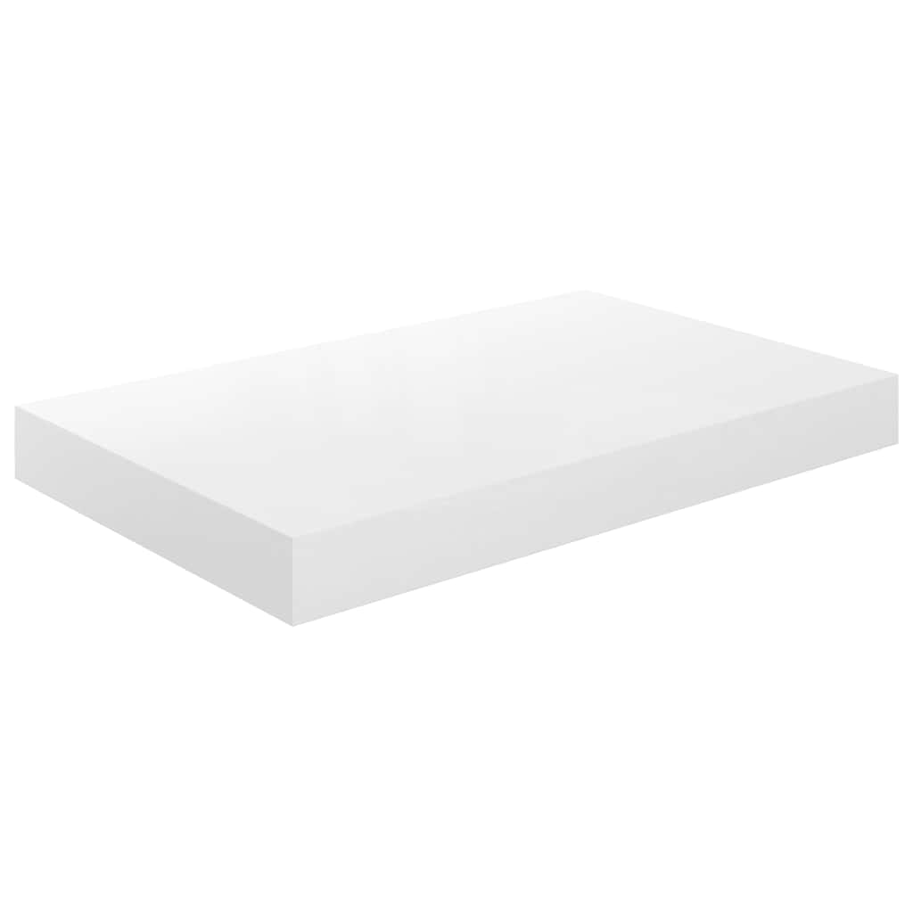 Floating Wall Shelves 4 pcs High Gloss White 40x23.5x3.8 cm MDF
