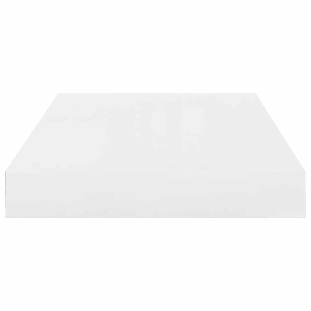 Floating Wall Shelves 4 pcs High Gloss White 40x23x3.8 cm MDF