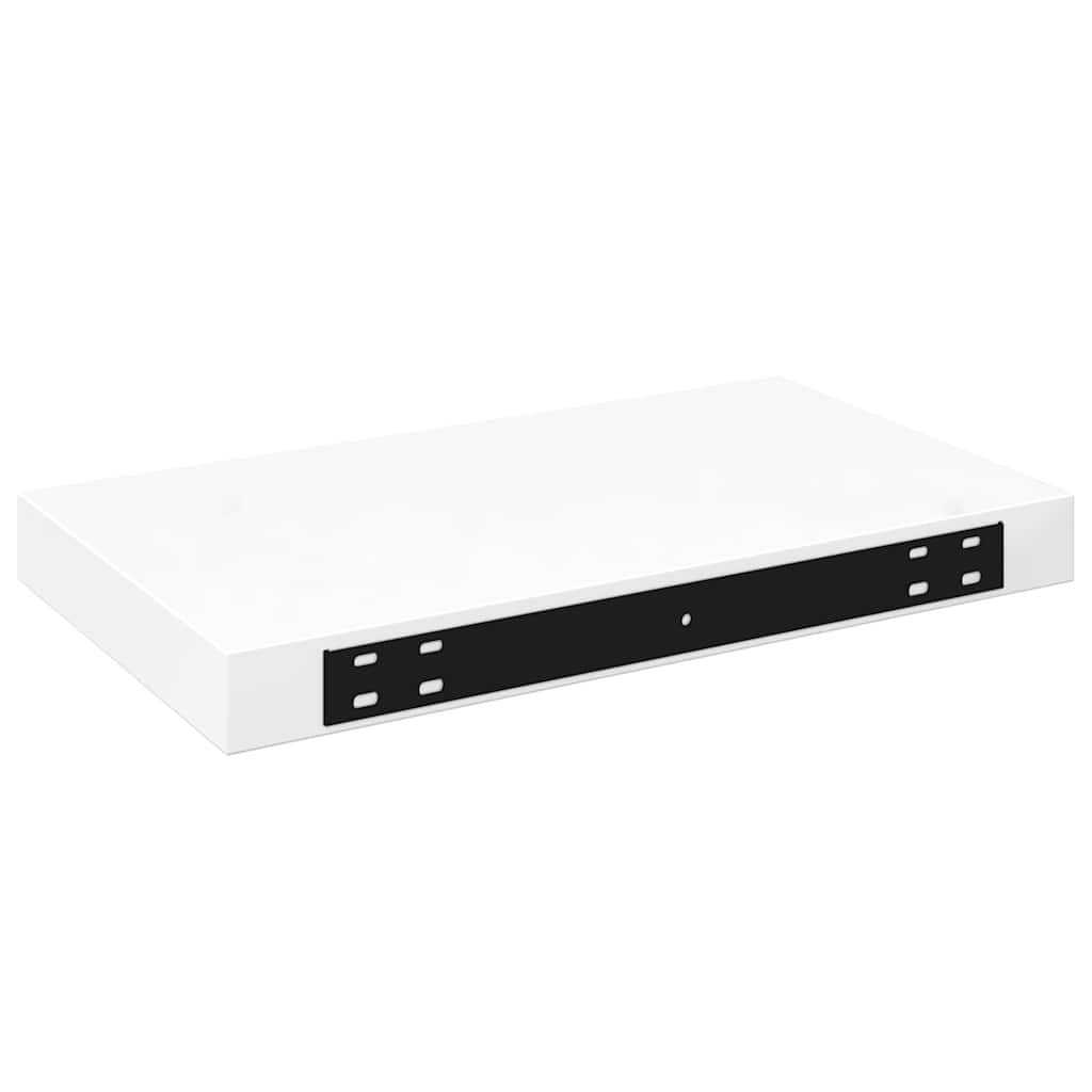 Floating Wall Shelves 4 pcs High Gloss White 40x23x3.8 cm MDF