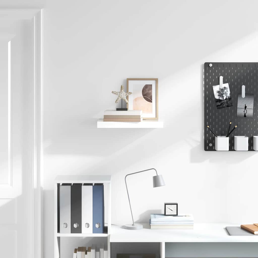 Floating Wall Shelf High Gloss White 50x23.5x3.8 cm MDF