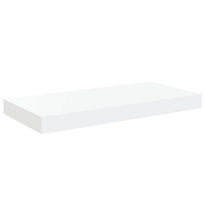 Floating Wall Shelves 2 pcs High Gloss White 50x23x3.8 cm MDF