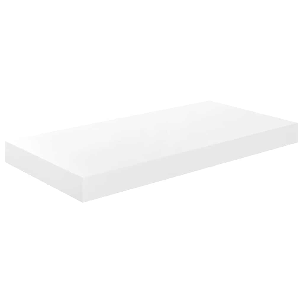 Floating Wall Shelves 4 pcs High Gloss White 50x23x3.8 cm MDF