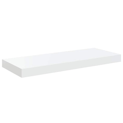 Floating Wall Shelves 2 pcs High Gloss White 60x23.5x3.8 cm MDF