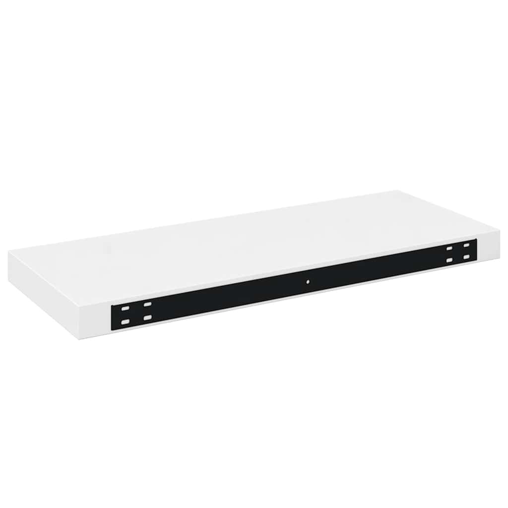 Floating Wall Shelves 4 pcs High Gloss White 60x23.5x3.8 cm MDF