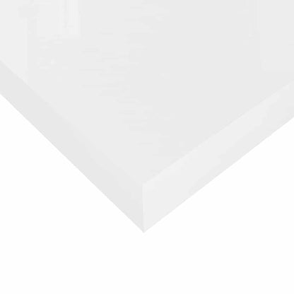 Floating Wall Shelf High Gloss White 80x23.5x3.8 cm MDF