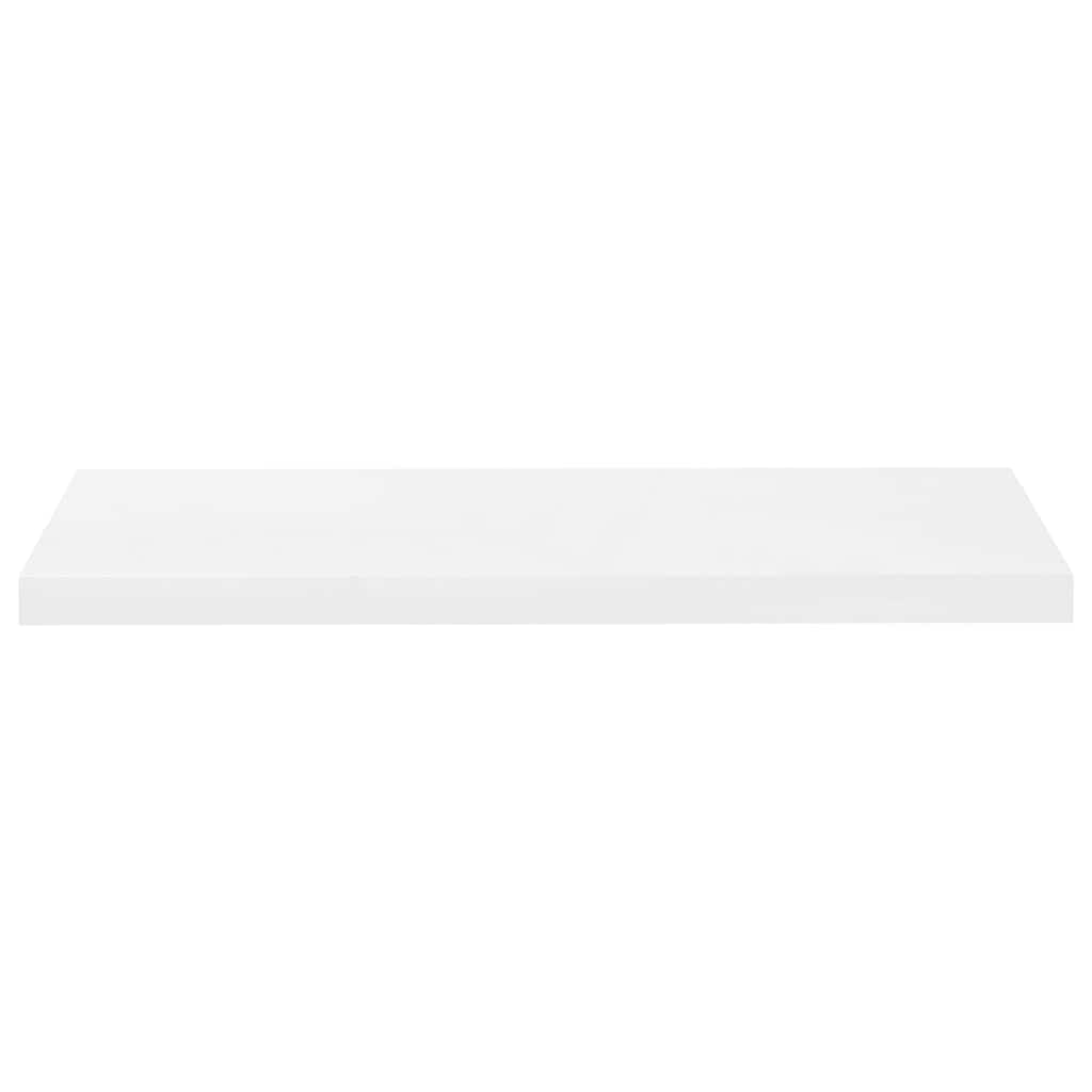 Floating Wall Shelves 4 pcs High Gloss White 80x23.5x3.8 cm MDF