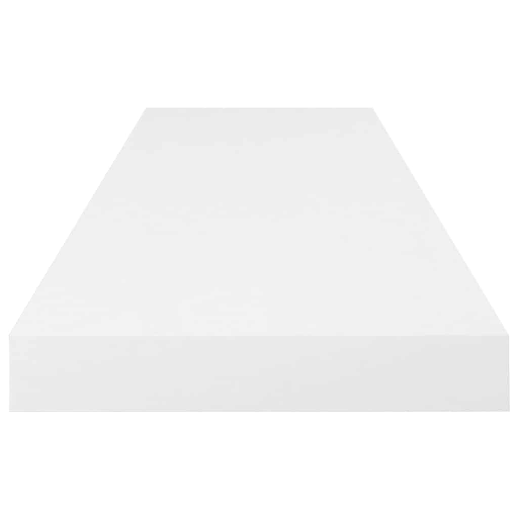 Floating Wall Shelves 4 pcs High Gloss White 80x23.5x3.8 cm MDF