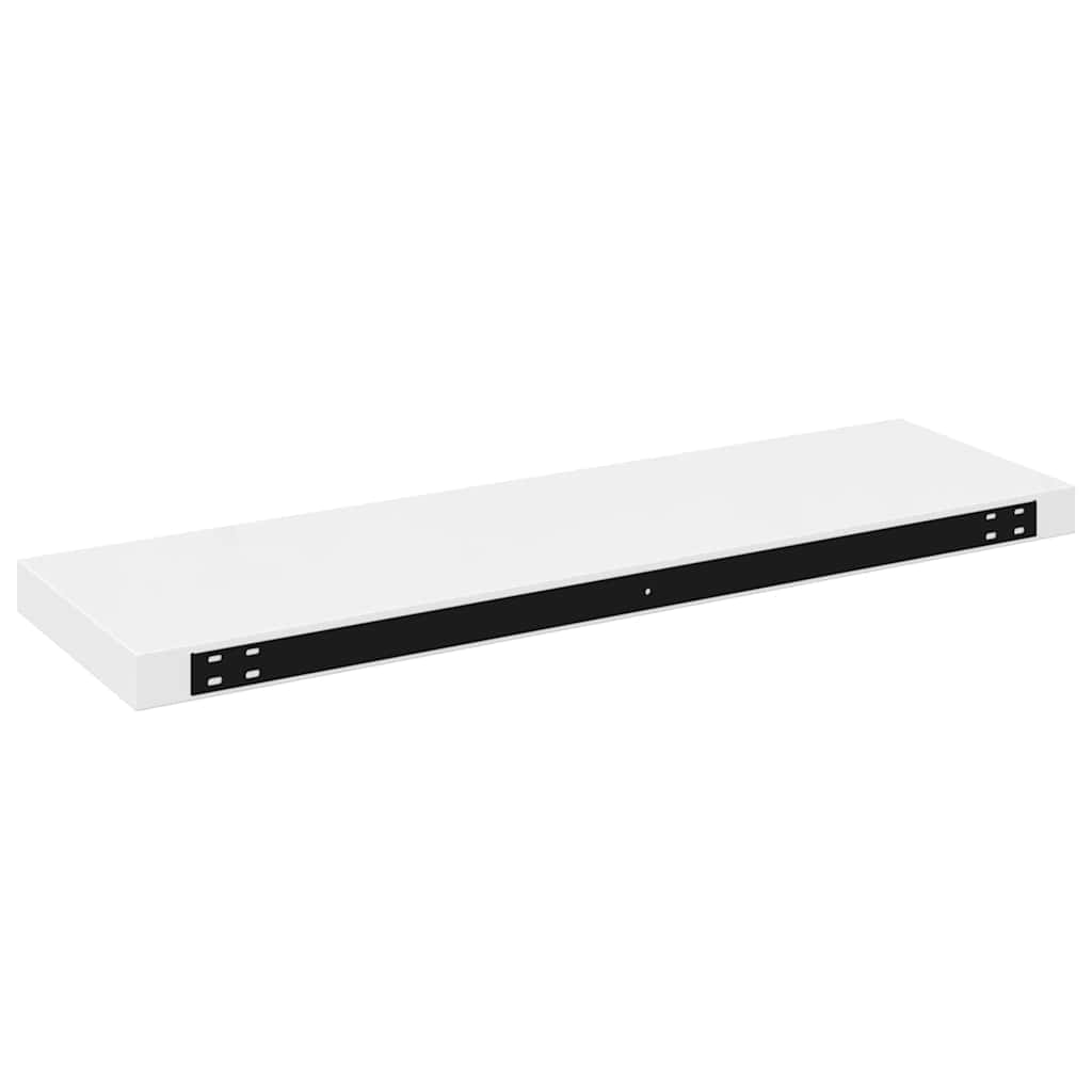 Floating Wall Shelves 4 pcs High Gloss White 80x23.5x3.8 cm MDF