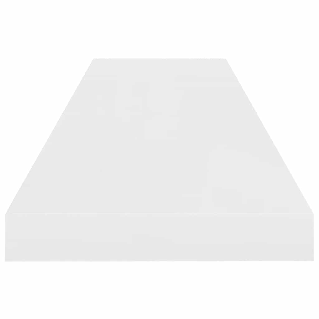 Floating Wall Shelf High Gloss White 90x23.5x3.8 cm MDF