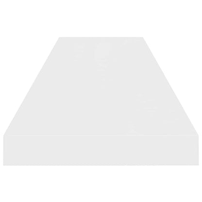 Floating Wall Shelves 4 pcs High Gloss White 90x23.5x3.8 cm MDF