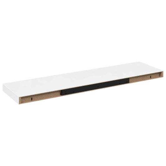 Floating Wall Shelves 4 pcs High Gloss White 90x23,5x3,8 cm MDF