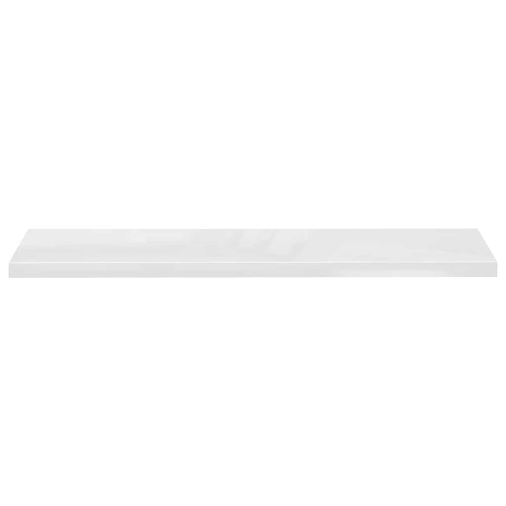 Floating Wall Shelf High Gloss White 120x23.5x3.8 cm MDF
