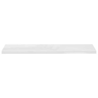Floating Wall Shelf High Gloss White 120x23.5x3.8 cm MDF