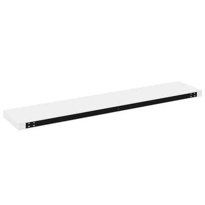 Floating Wall Shelves 4 pcs High Gloss White 120x23.5x3.8cm MDF