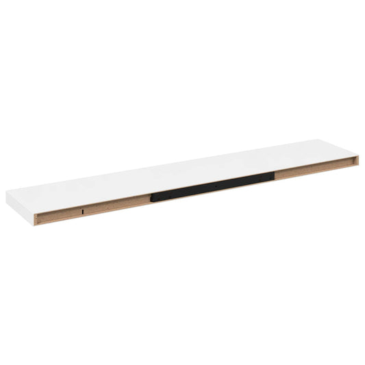 Floating Wall Shelves 4 pcs High Gloss White 120x23.5x3.8cm MDF