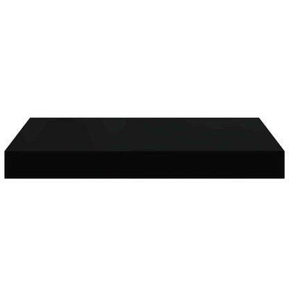 Floating Wall Shelves 2 pcs High Gloss Black 40x23x3.8 cm MDF