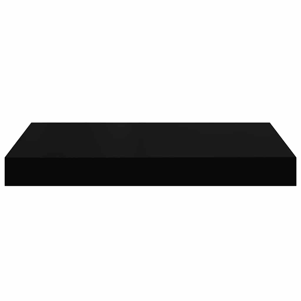 Floating Wall Shelves 4 pcs High Gloss Black 40x23x3.8 cm MDF