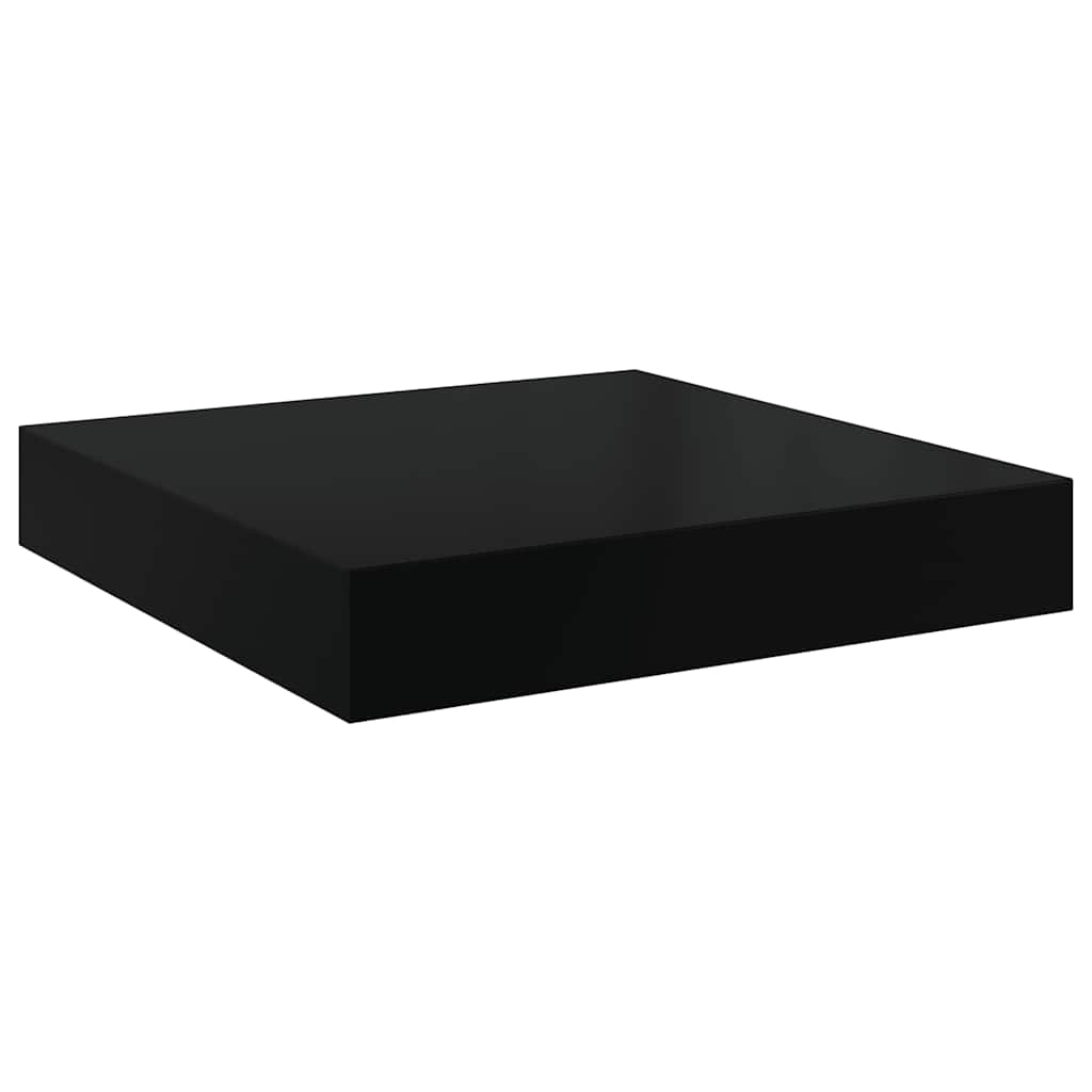 Floating Wall Shelves 4 pcs High Gloss Black 40x23x3.8 cm MDF