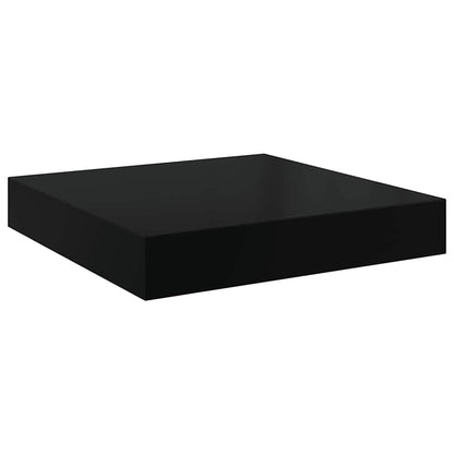 Floating Wall Shelves 4 pcs High Gloss Black 40x23x3.8 cm MDF