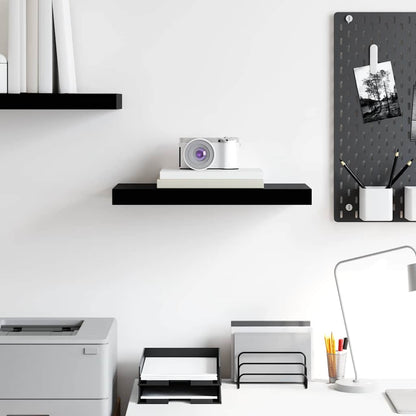 Floating Wall Shelf High Gloss Black 50x23.5x3.8 cm MDF