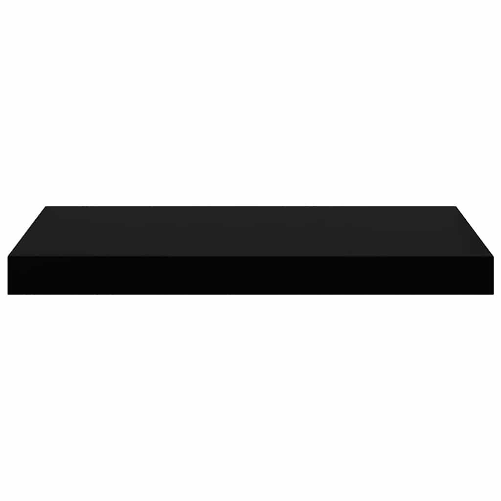 Floating Wall Shelf High Gloss Black 50x23x3.8 cm MDF