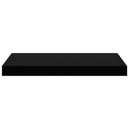 Floating Wall Shelf High Gloss Black 50x23x3.8 cm MDF