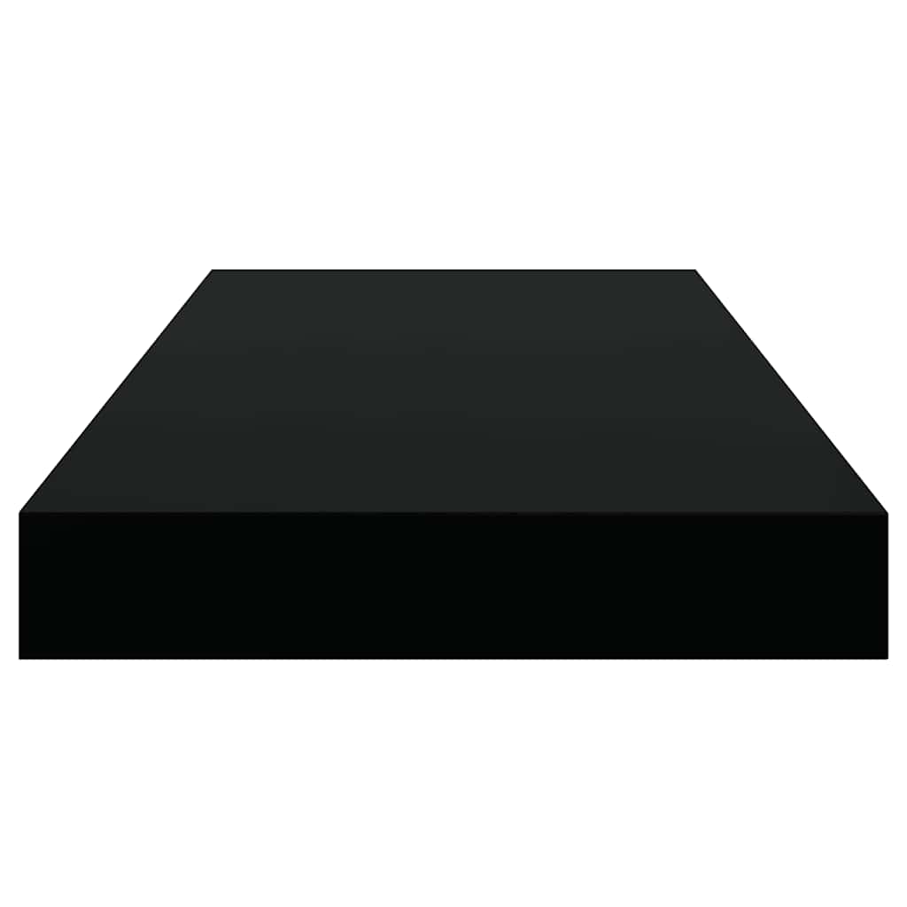 Floating Wall Shelf High Gloss Black 50x23x3.8 cm MDF