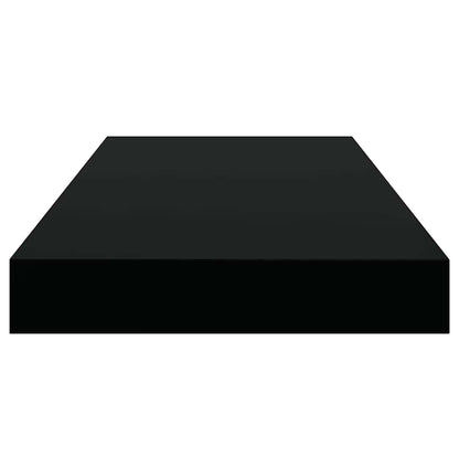 Floating Wall Shelf High Gloss Black 50x23x3.8 cm MDF