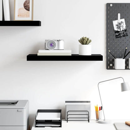 Floating Wall Shelf High Gloss Black 60x23.5x3.8 cm MDF