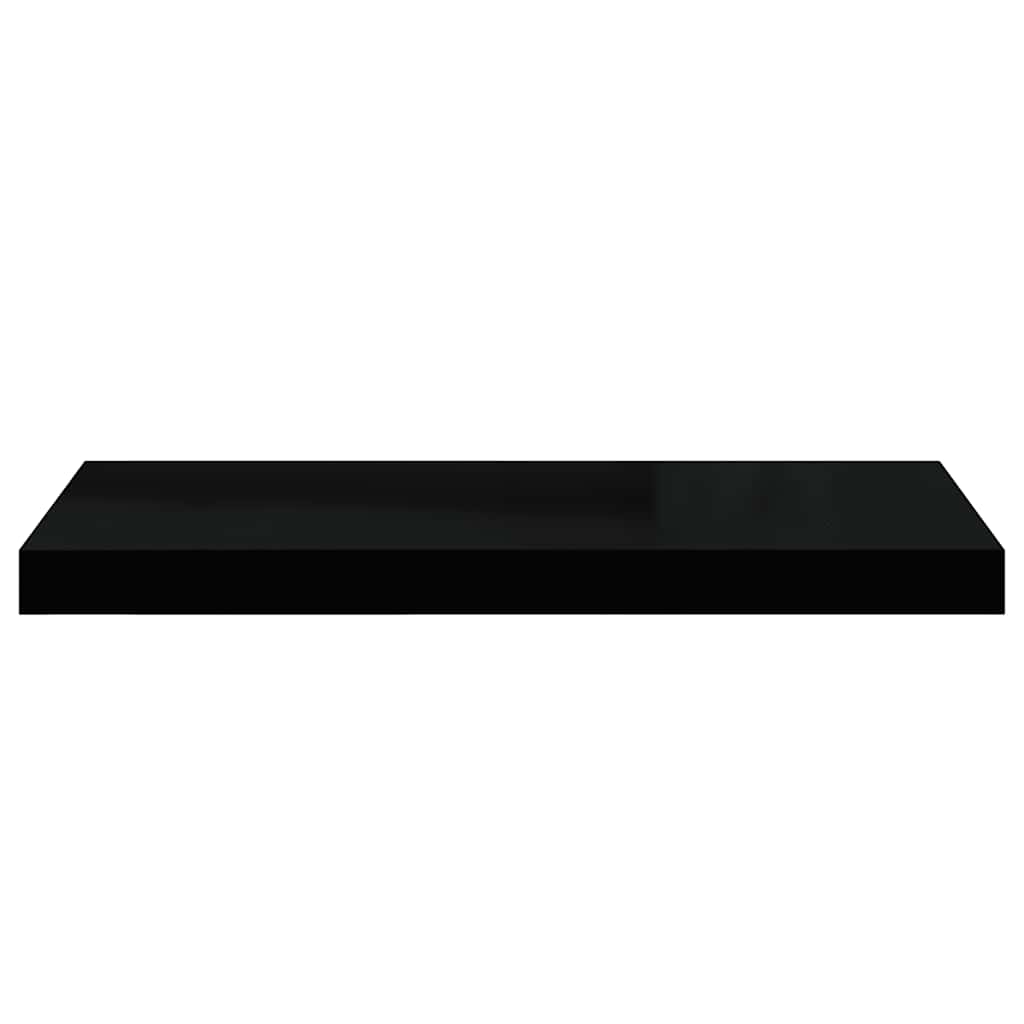 Floating Wall Shelf High Gloss Black 60x23.5x3.8 cm MDF