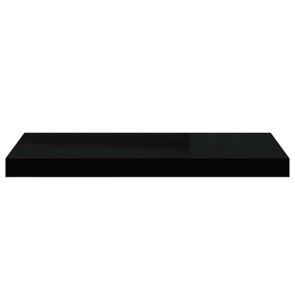 Floating Wall Shelf High Gloss Black 60x23.5x3.8 cm MDF