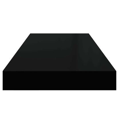 Floating Wall Shelf High Gloss Black 60x23.5x3.8 cm MDF